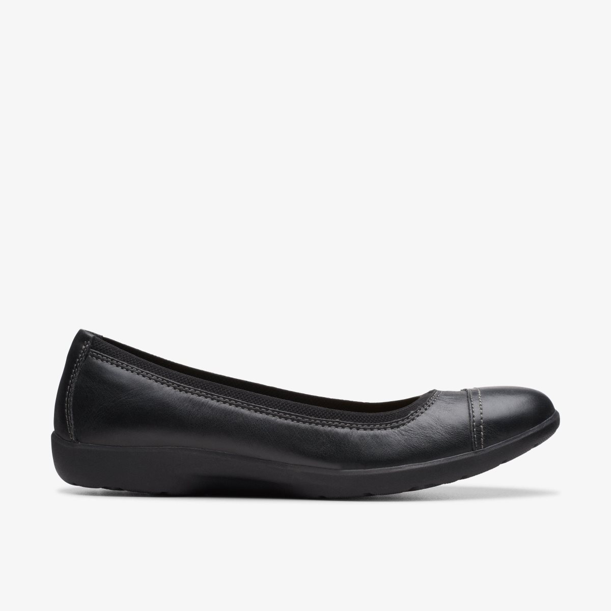 Clarks Meadow Opal Black Leather Black | AS9234617