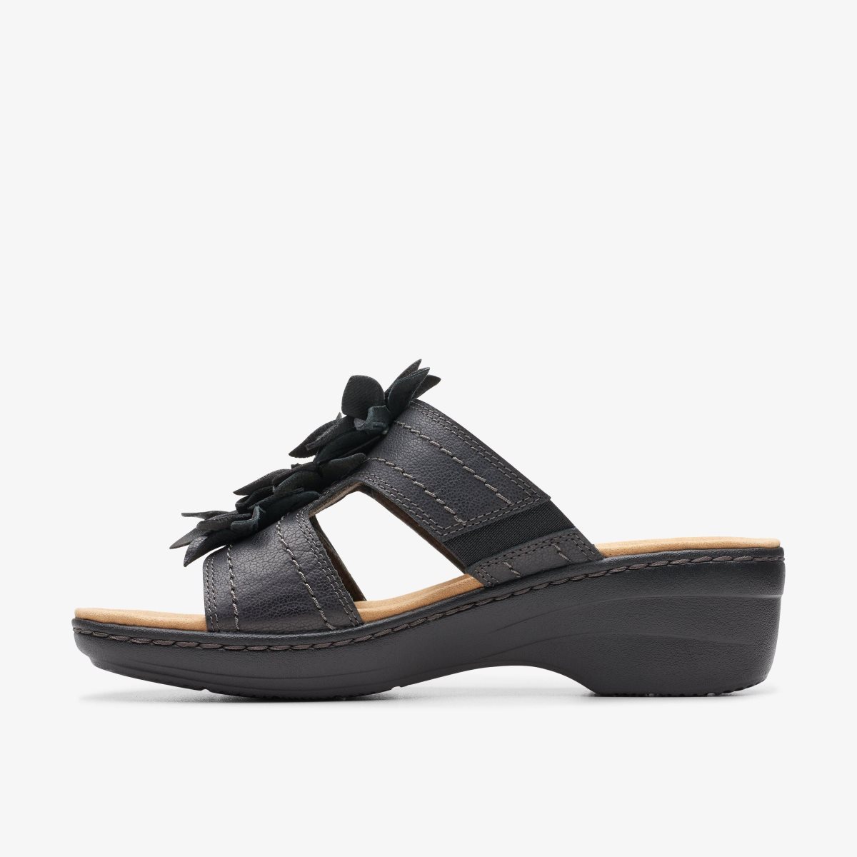 Clarks Merliah Raelyn Black Leather Black | NG6482571