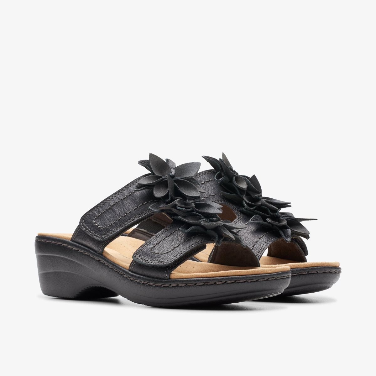 Clarks Merliah Raelyn Black Leather Black | NG6482571