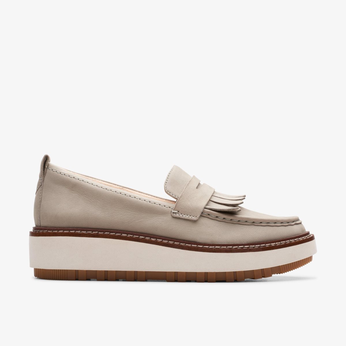 Clarks Orianna W Loafer Stone Nubuck Grey | GA6519347