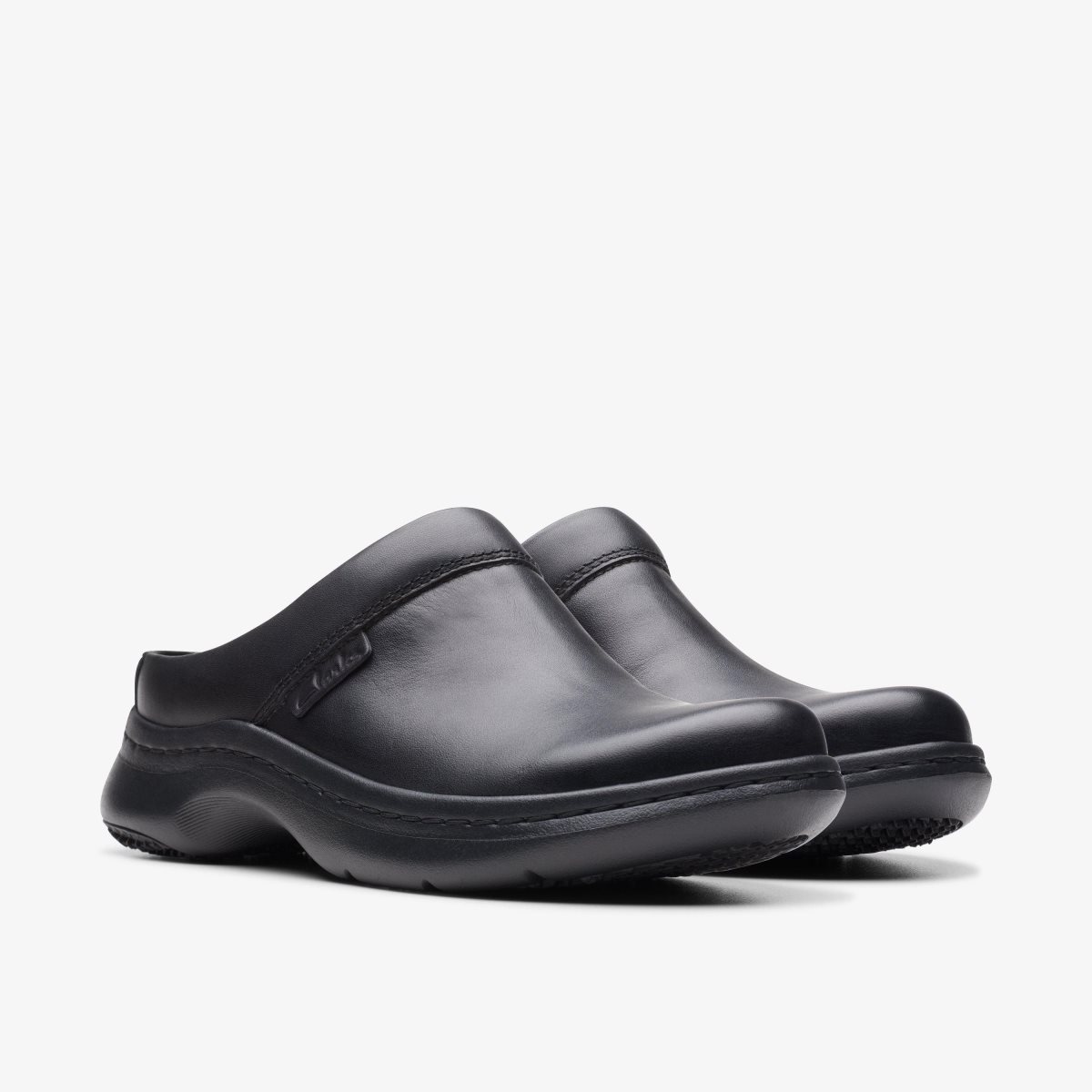 Clarks Pro Clog Black Leather Black | NB0894732