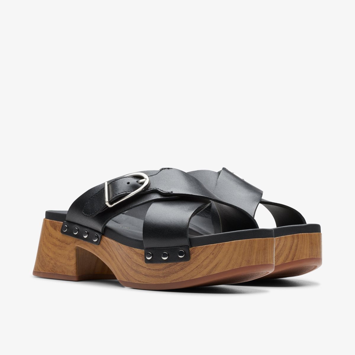 Clarks Sivanne Walk Black Leather Black | DF1479582