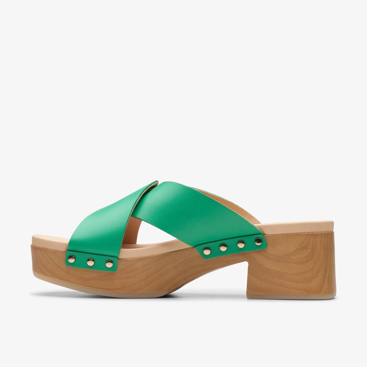 Clarks Sivanne Walk Green Leather Green | SE0184972