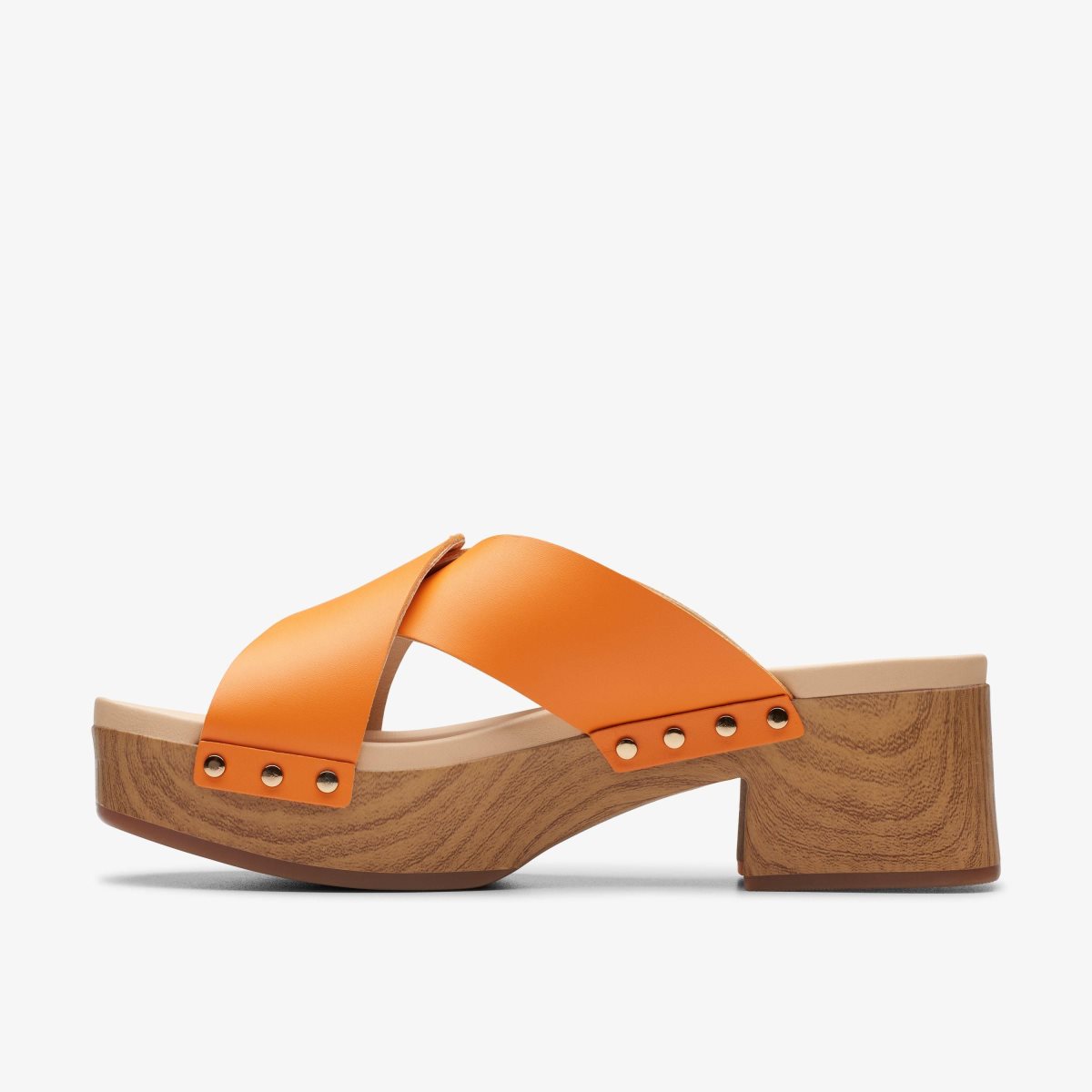 Clarks Sivanne Walk Orange Leather Orange | IG4701286