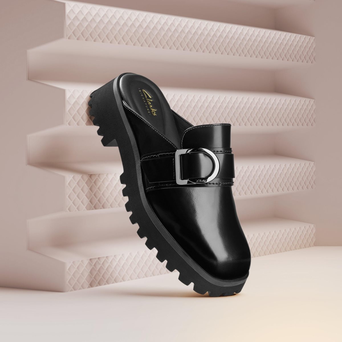 Clarks Stayso Free Black Leather Black | QG8159027