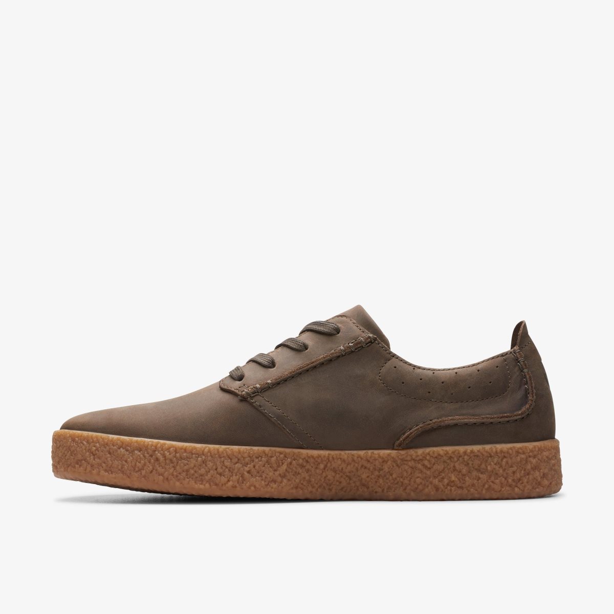 Clarks Streethill Lace Dark Olive Leather Dark Olive | ZT3825194