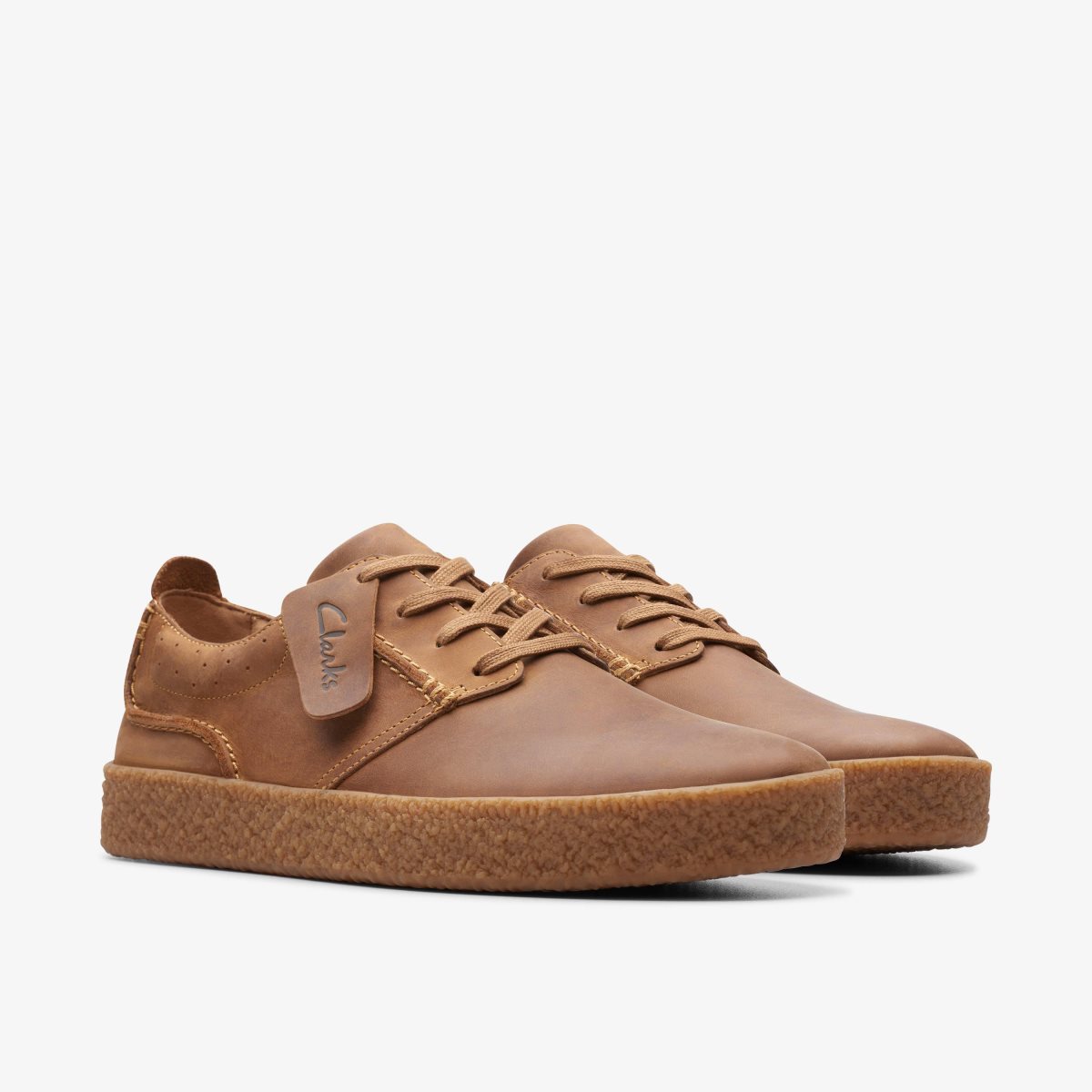 Clarks Streethill Lace Dark Tan Leather Dark Brown | VX4289710