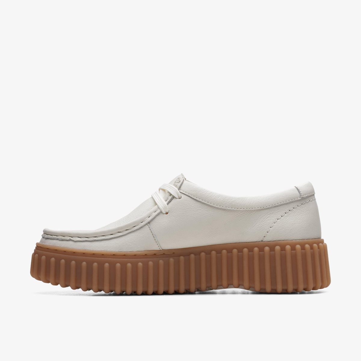 Clarks Torhill Bee Off White Leather White | GV4520789