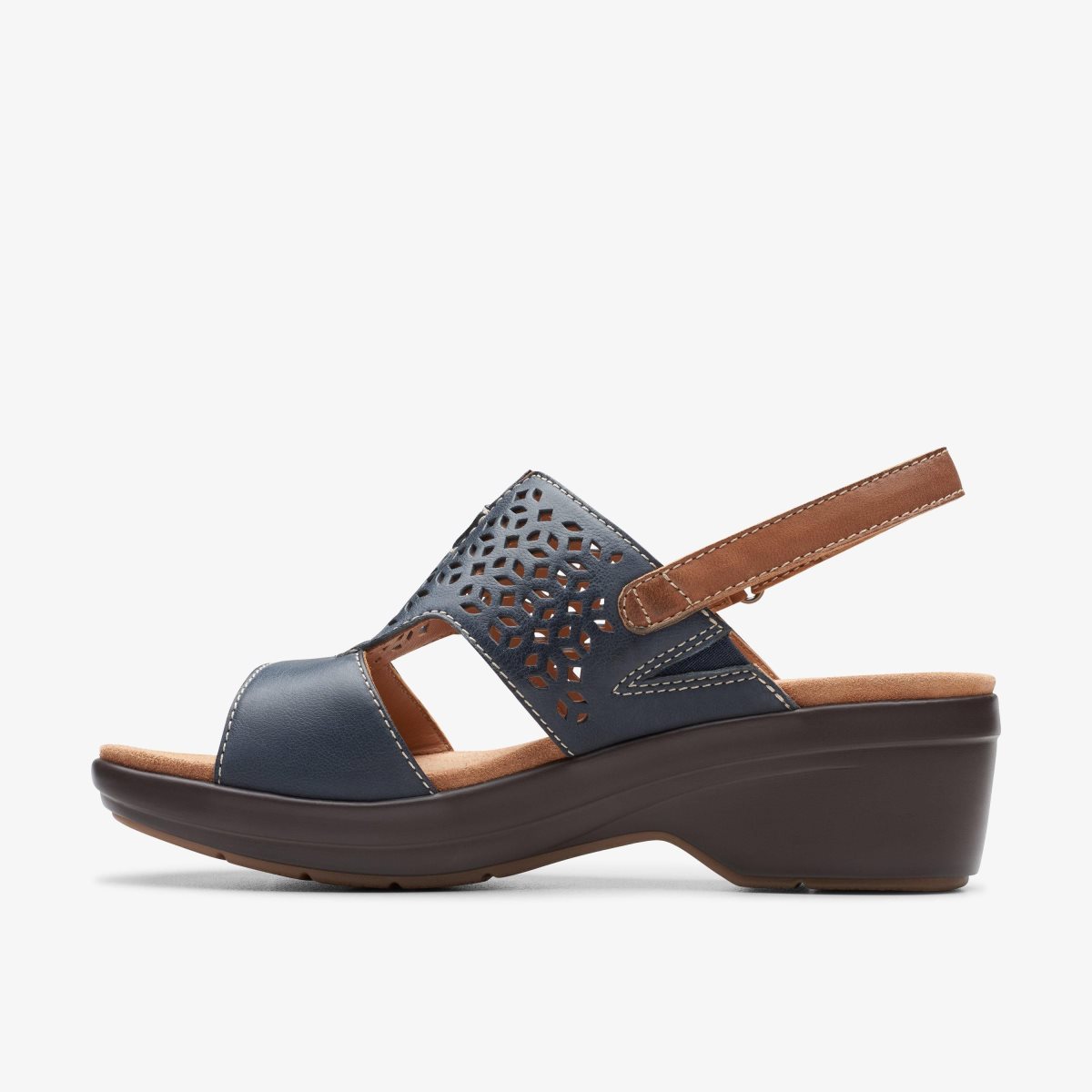 Clarks Tuleah Sun Navy Leather Navy | YR3461085