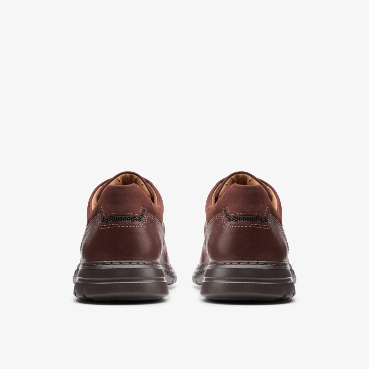 Clarks Un Brawley Lace Mahogany Leather Mahogany | XM2065314