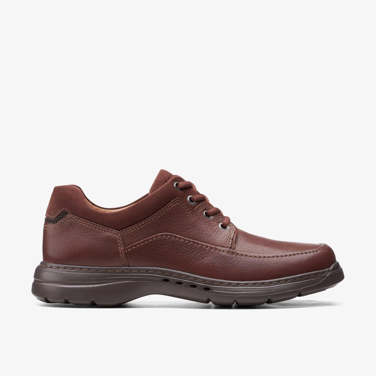 Clarks Un Brawley Lace Mahogany Leather Mahogany | XM2065314