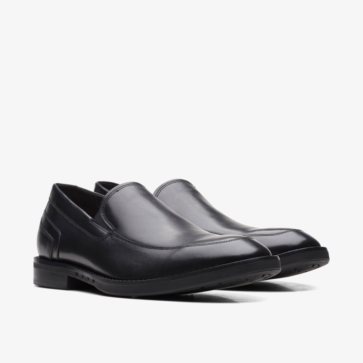 Clarks Un Hugh Step Black Leather Black | KX4703125