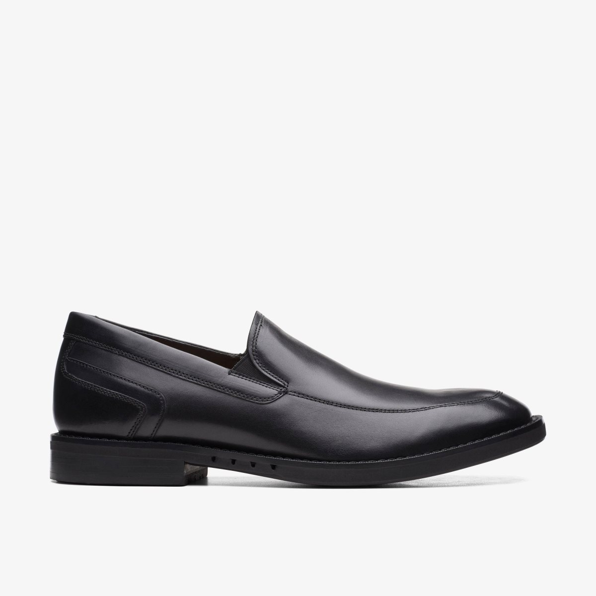 Clarks Un Hugh Step Black Leather Black | KX4703125