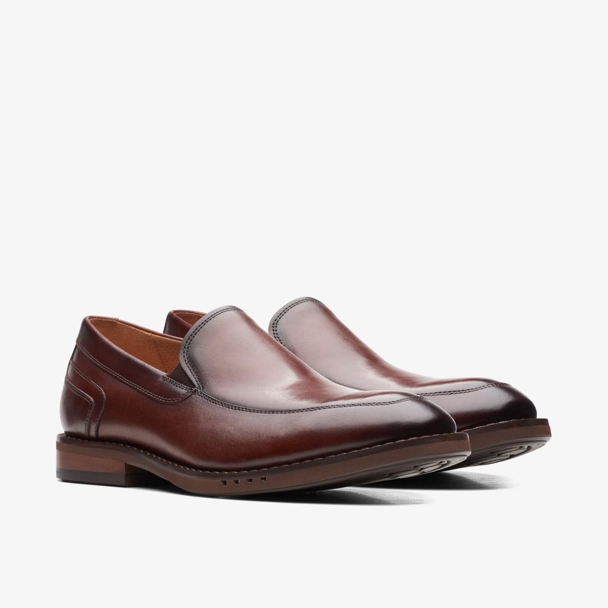 Clarks Un Hugh Step Brown Leather Brown | NO4123689