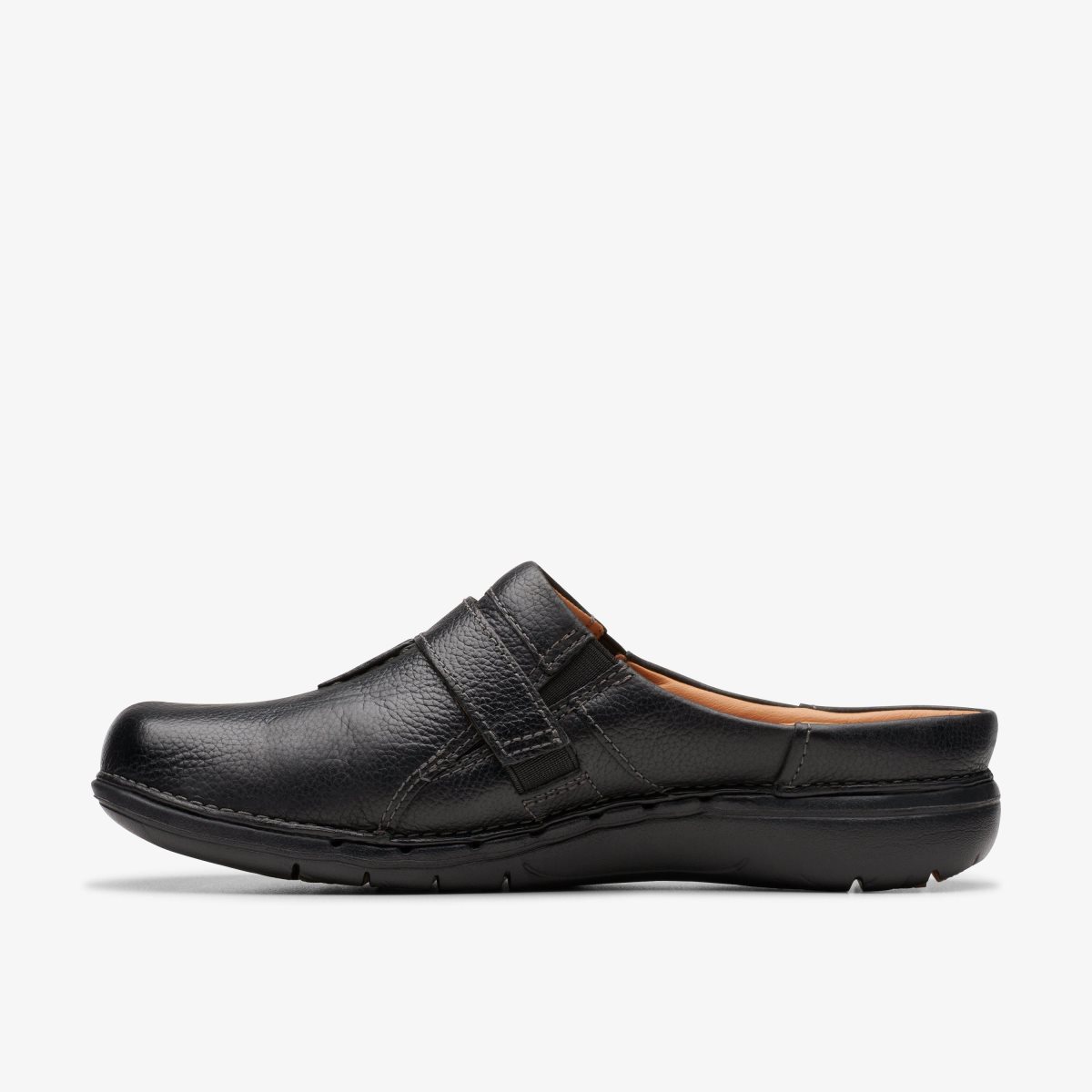 Clarks Un Loop Ease Black Leather Black | YO6180327