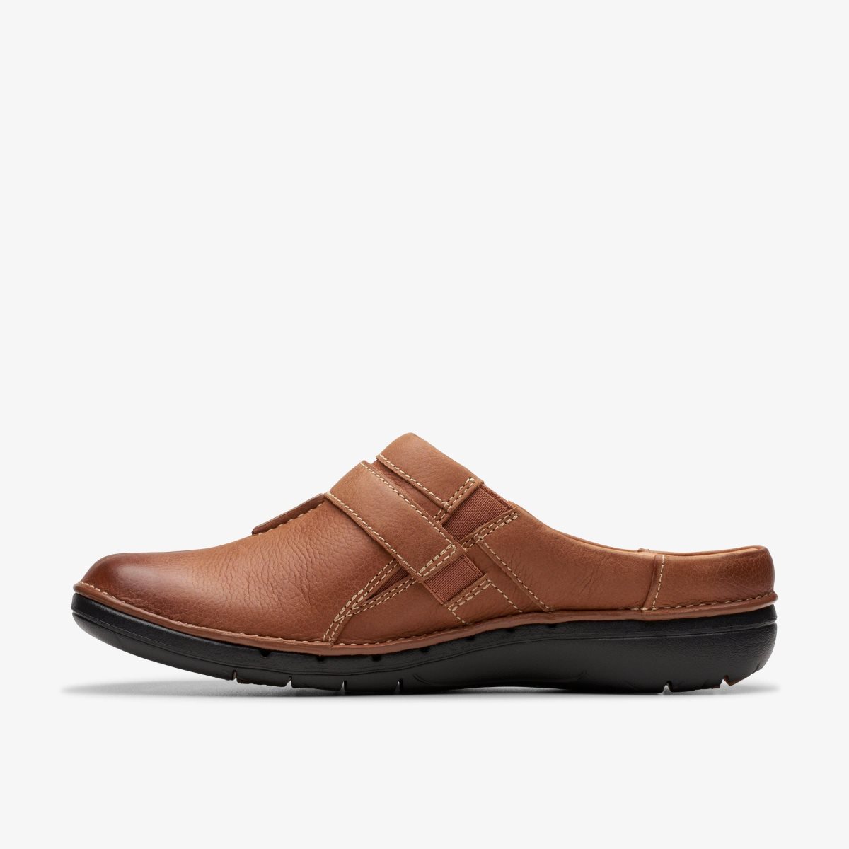 Clarks Un Loop Ease Dark Tan Leather Dark Brown | BW0184926