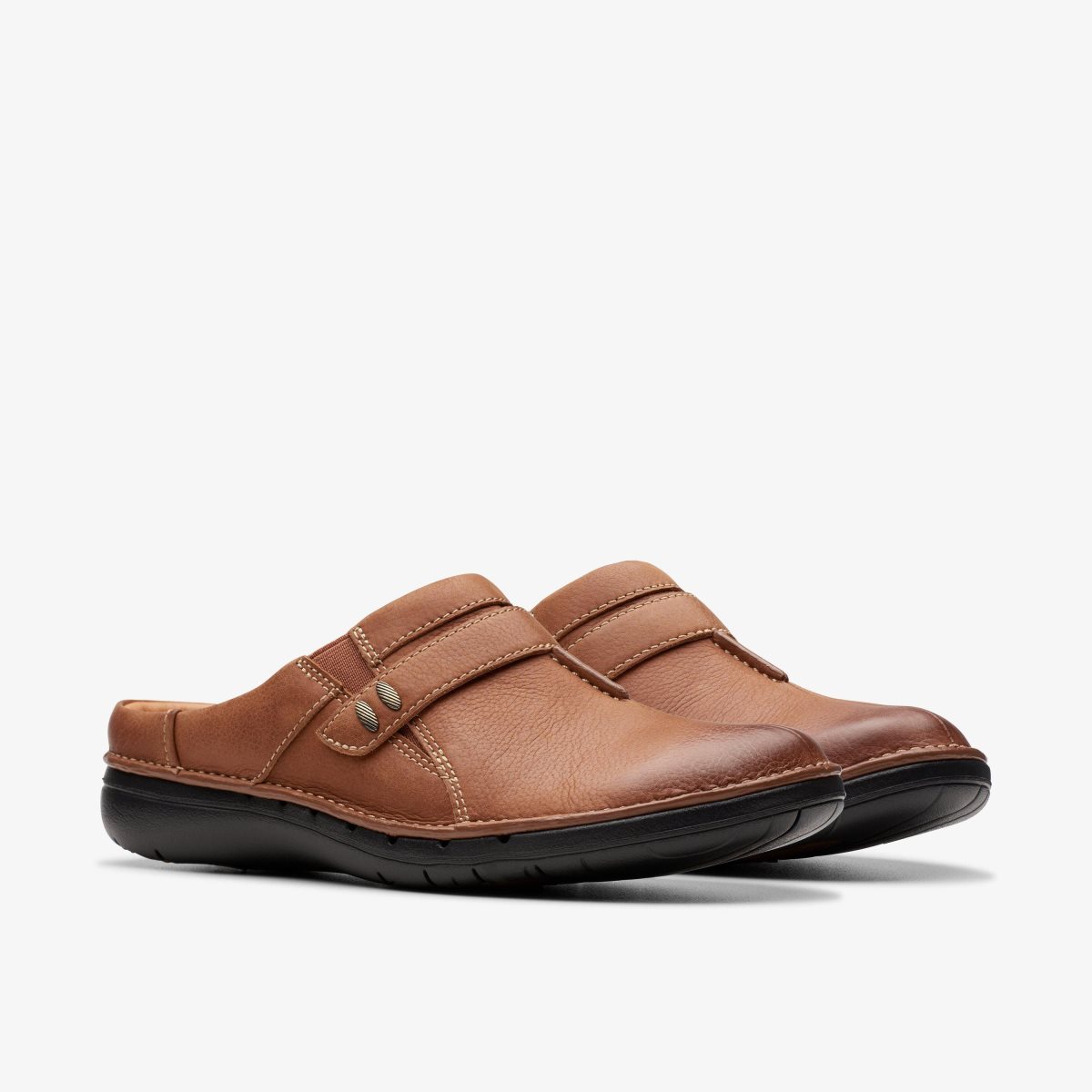 Clarks Un Loop Ease Dark Tan Leather Dark Brown | BW0184926