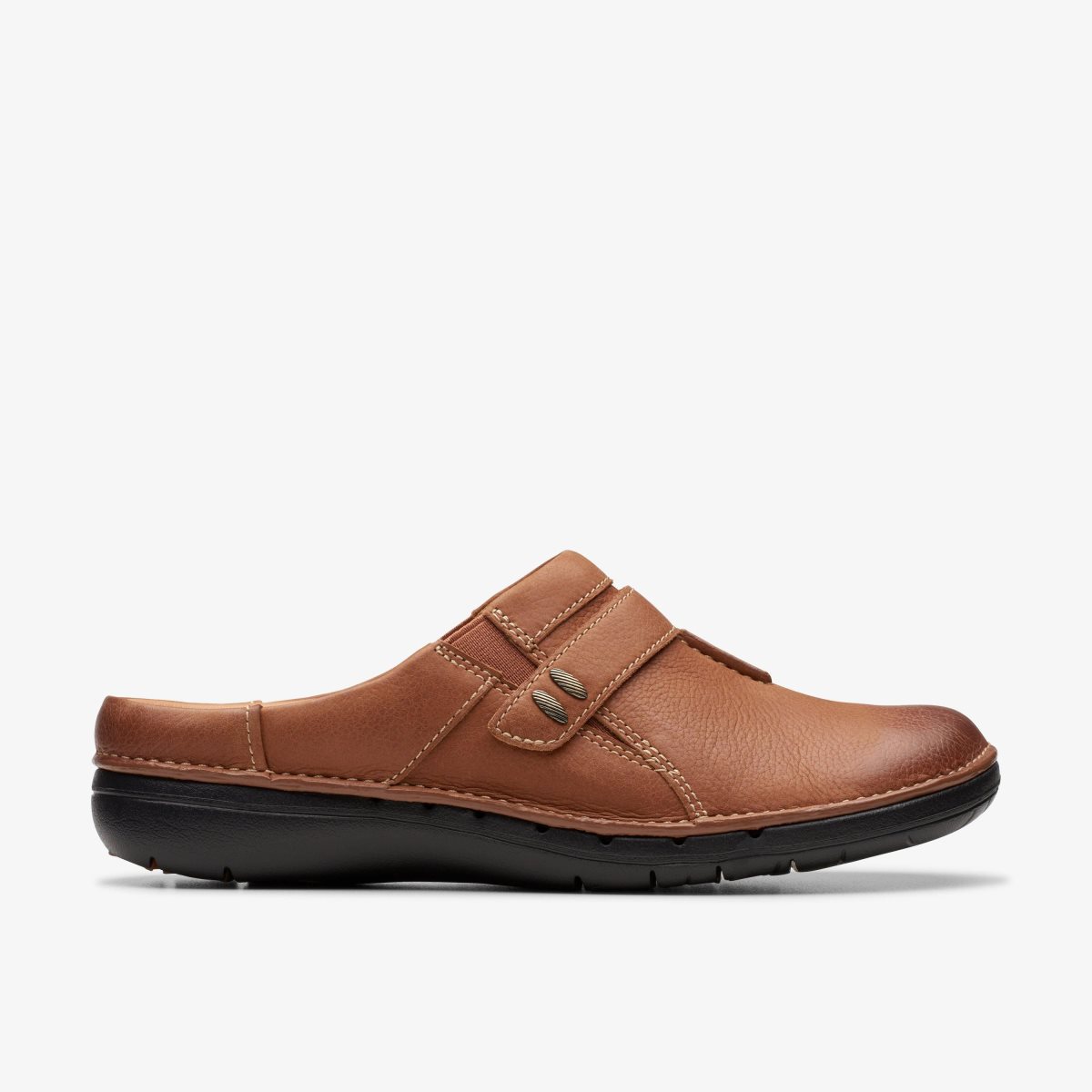 Clarks Un Loop Ease Dark Tan Leather Dark Brown | BW0184926