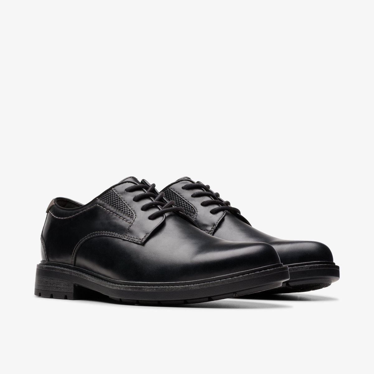 Clarks Un Shire Low Black Leather Black | SZ0932465