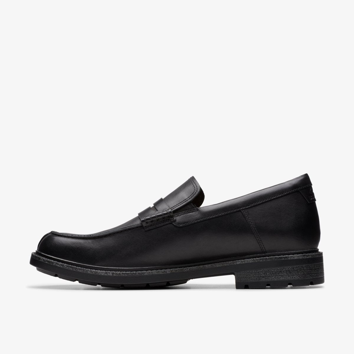 Clarks Un Shire Step Black Leather Black | NG3079615