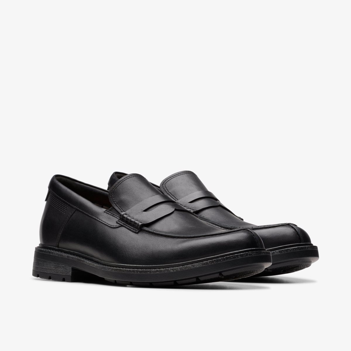 Clarks Un Shire Step Black Leather Black | NG3079615