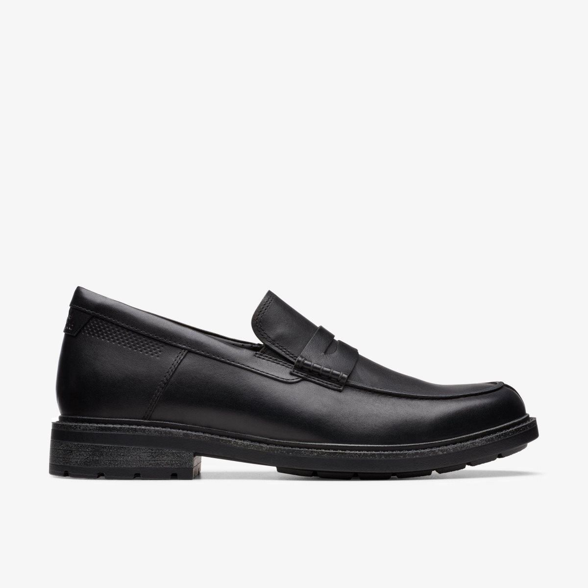 Clarks Un Shire Step Black Leather Black | NG3079615