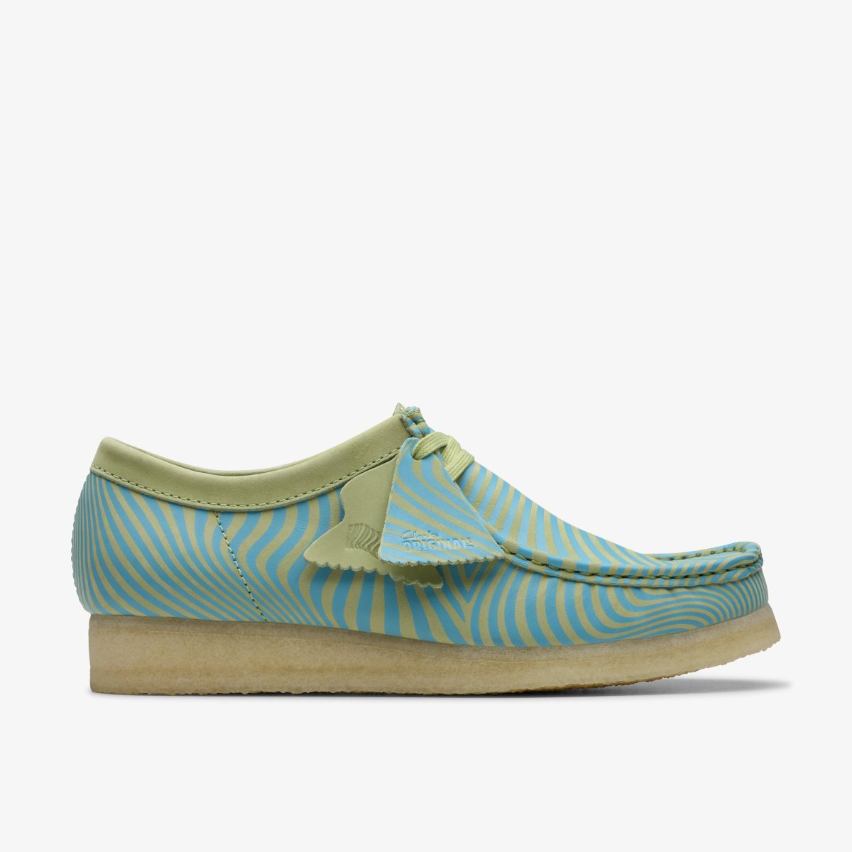 Clarks Wallabee Blue/Lime Print Blue / Light Green | IC1937860