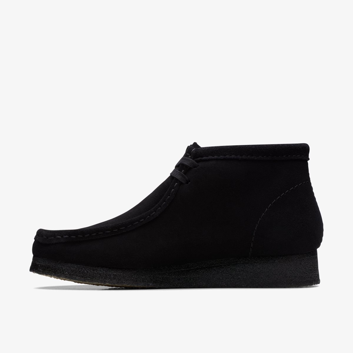 Clarks Wallabee Boot Black Suede Black | TN4297036