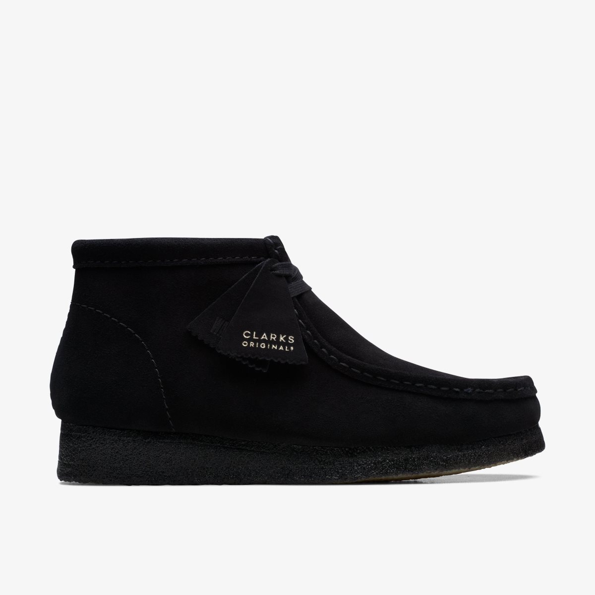 Clarks Wallabee Boot Black Suede Black | TN4297036