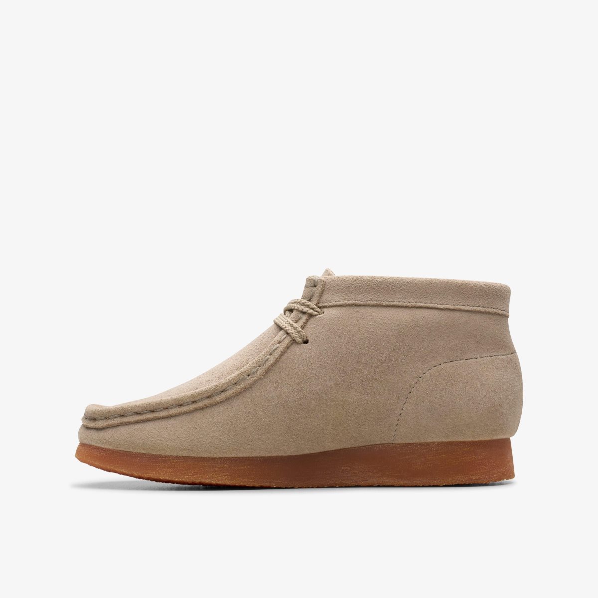 Clarks Wallabee Boot Older Sand Brown | JM9835742