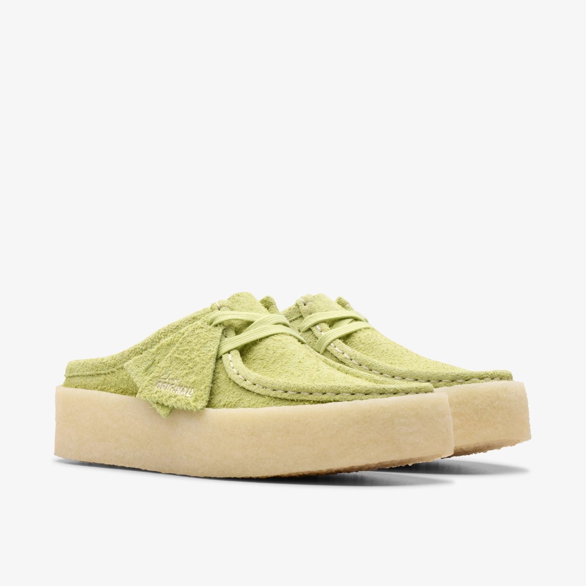 Clarks Wallabee Cup Lo Lime Hairy Suede Light Green | NC1872630