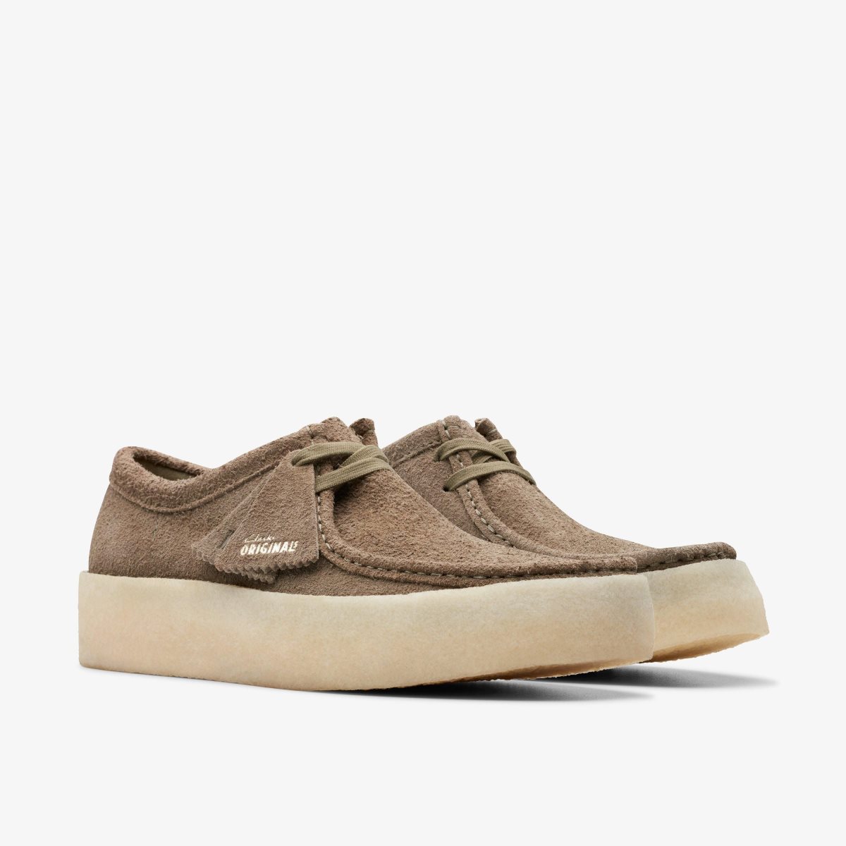 Clarks Wallabee Cup Pale Khaki Suede Khaki | WJ3015847