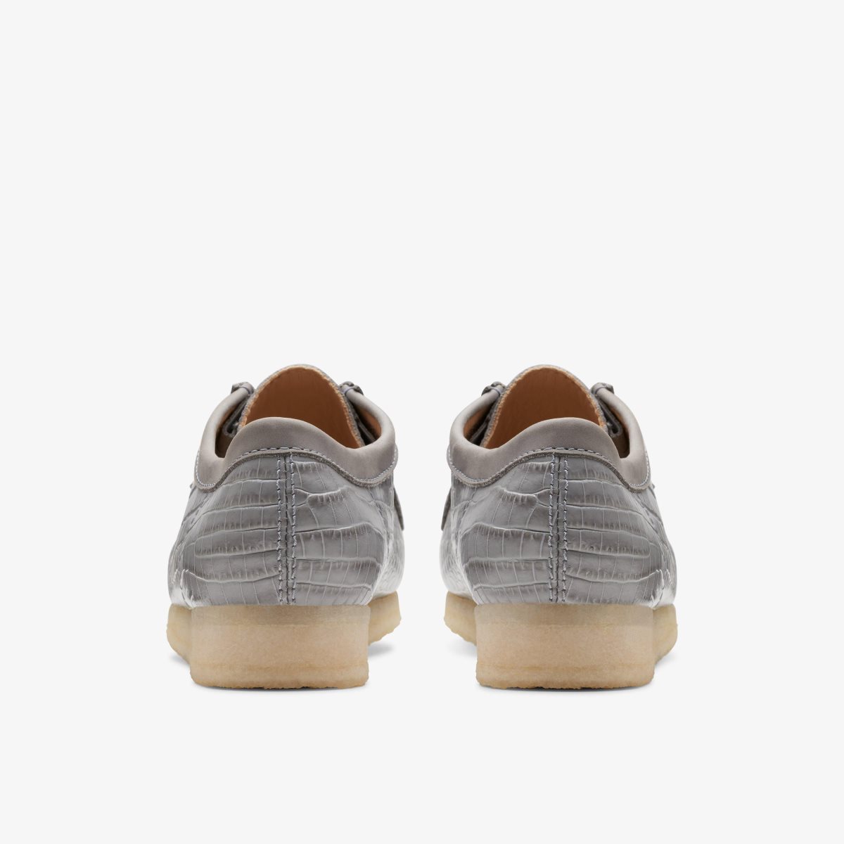 Clarks Wallabee Grey Crocodile Print Grey | HA2453769