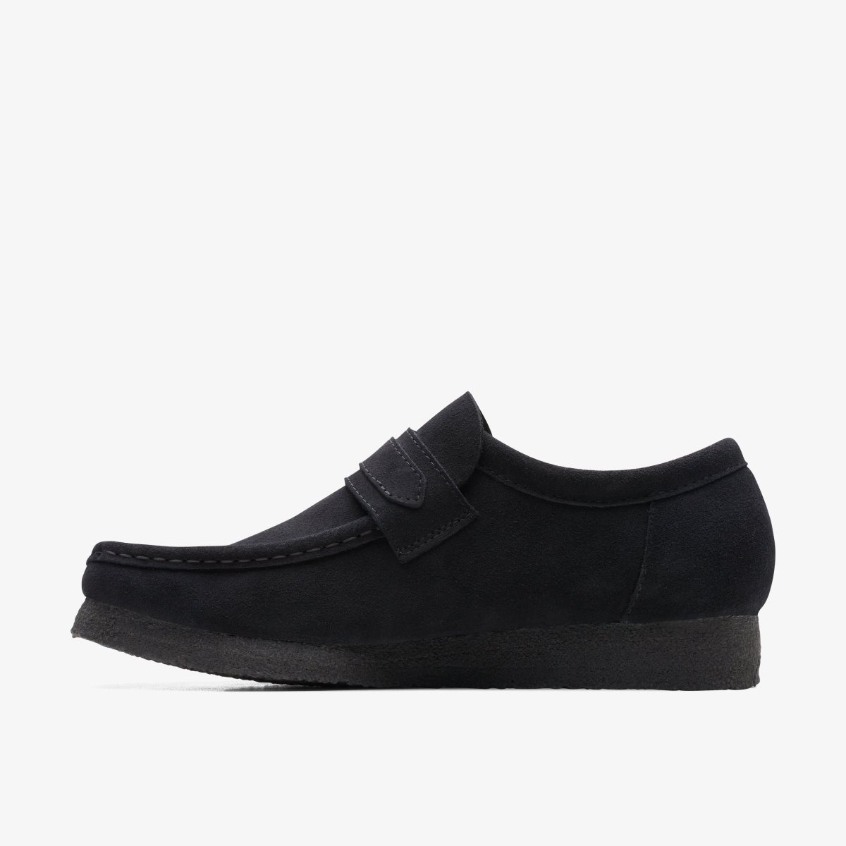 Clarks Wallabee Loafer Black Suede Black | NP4056378