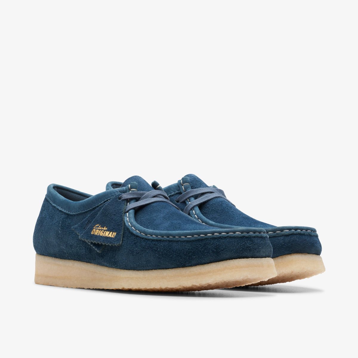 Clarks Wallabee Navy/Teal Suede Navy / Turquoise | FE4857126