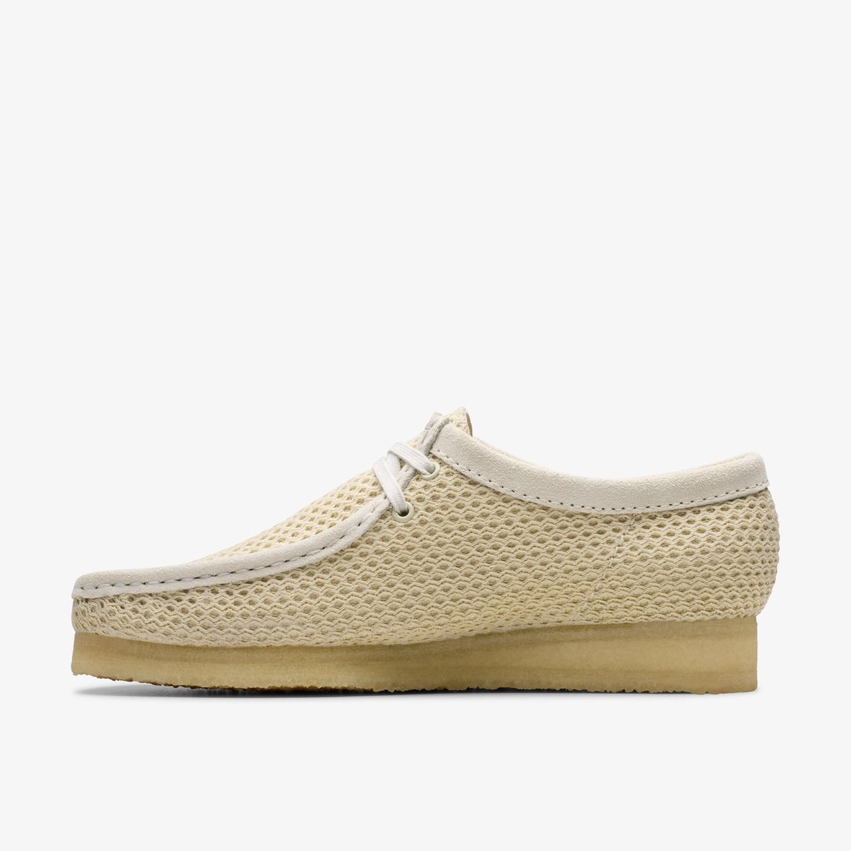 Clarks Wallabee Off White Mesh White | TO9178046