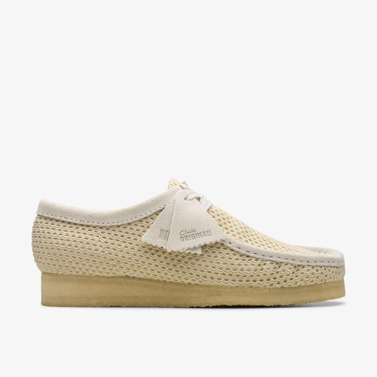 Clarks Wallabee Off White Mesh White | TO9178046