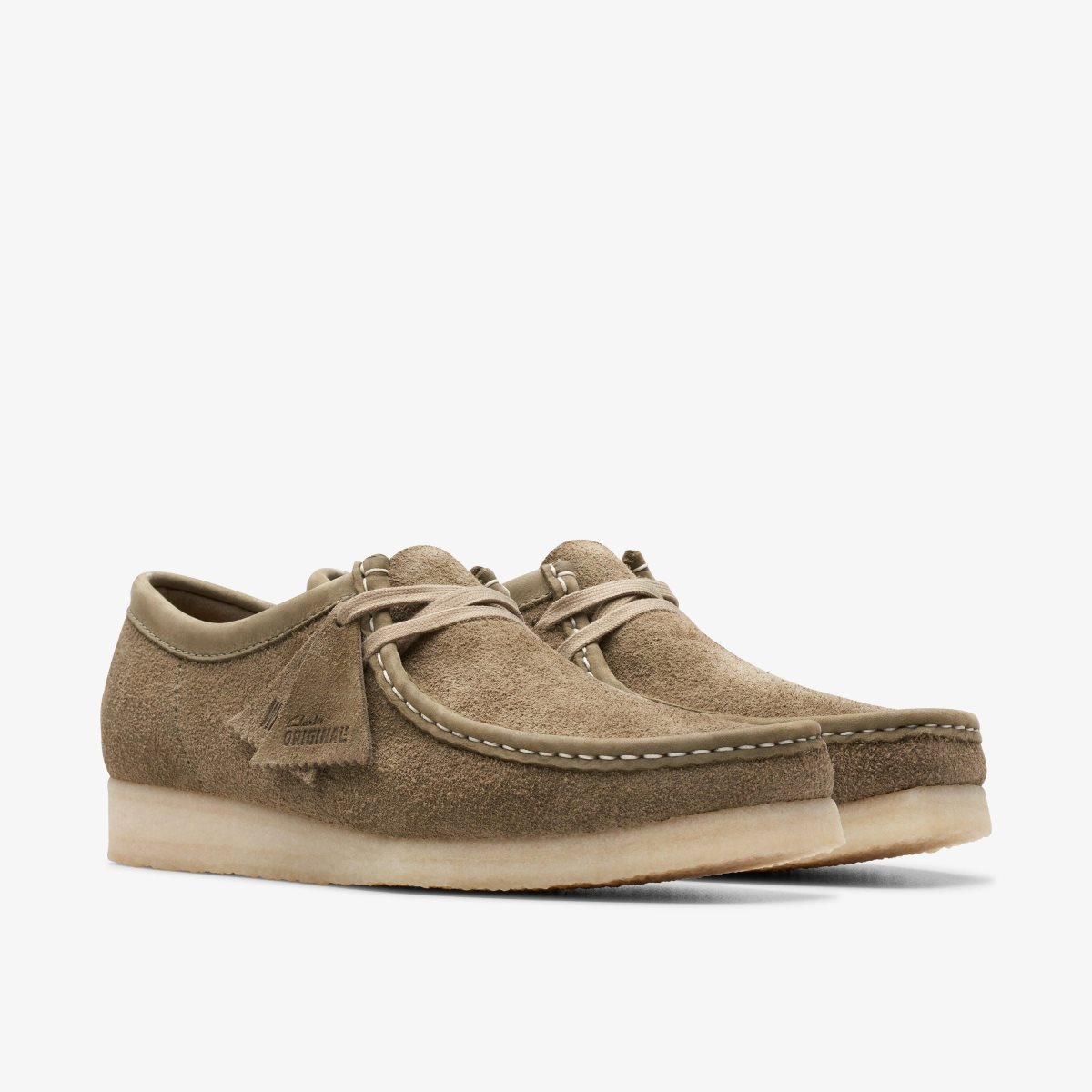 Clarks Wallabee Pale Khaki Suede Khaki | QH4157802