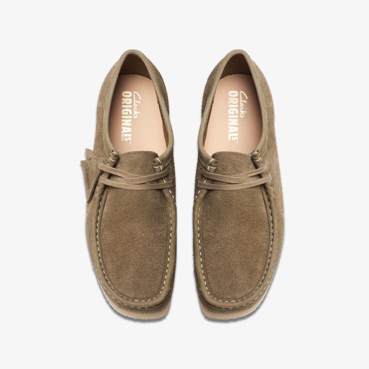 Clarks Wallabee Pale Khaki Suede Khaki | QH4157802