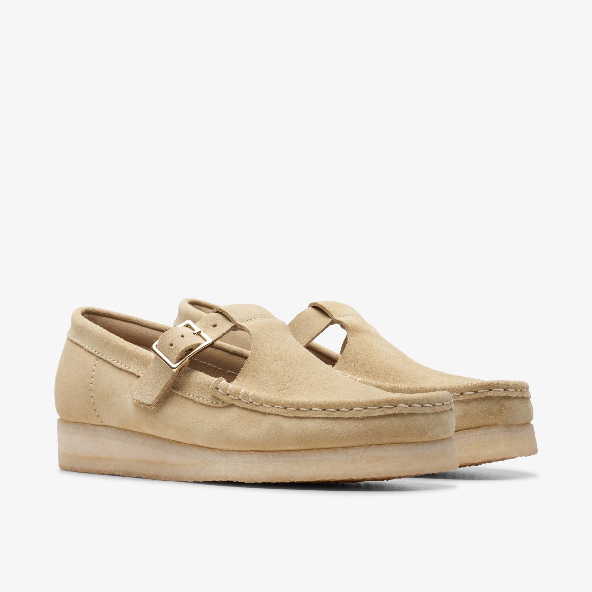 Clarks Wallabee T-Bar Maple Suede Maple | TJ9407536