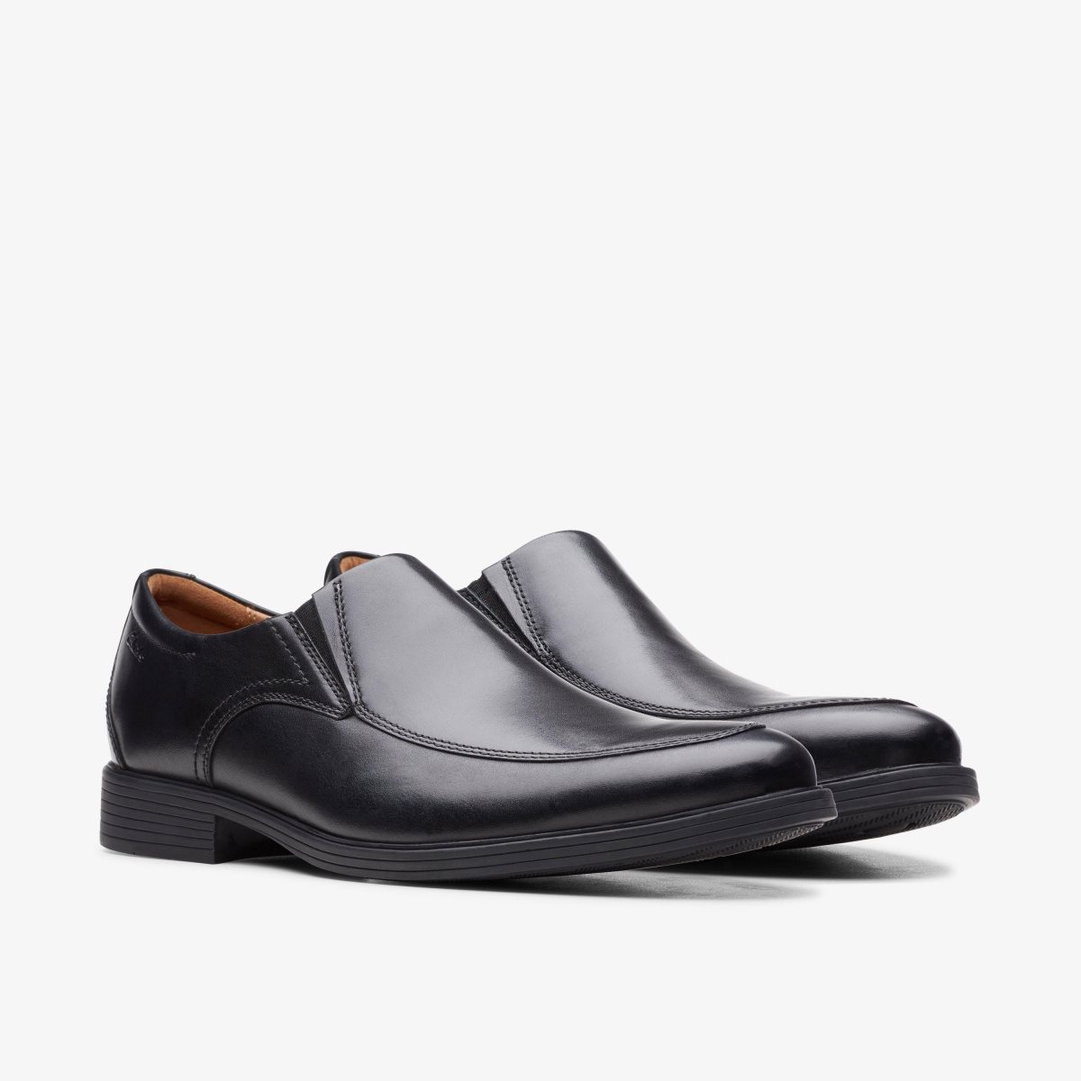 Clarks Whiddon Step Black Leather Black | YO7845316