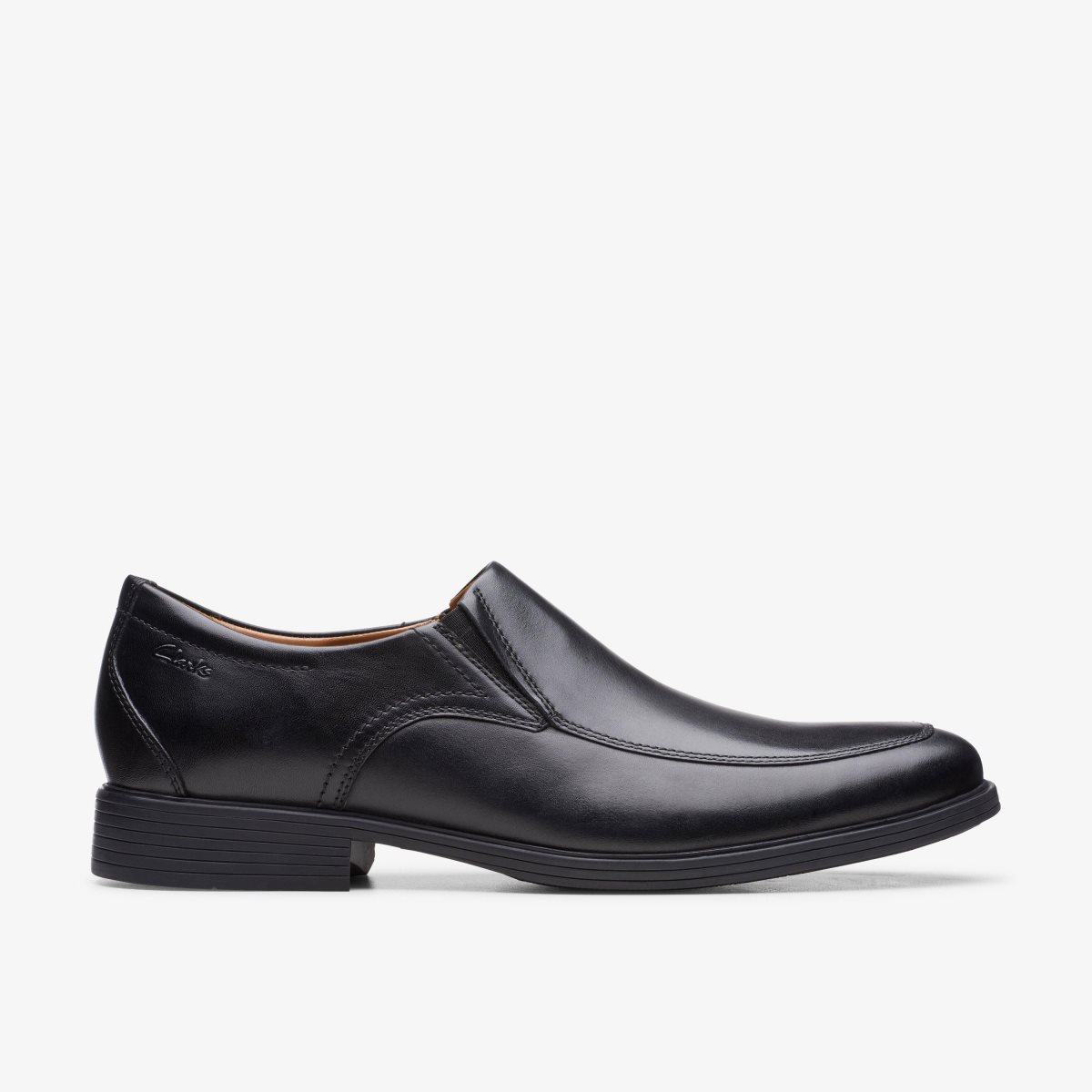 Clarks Whiddon Step Black Leather Black | YO7845316